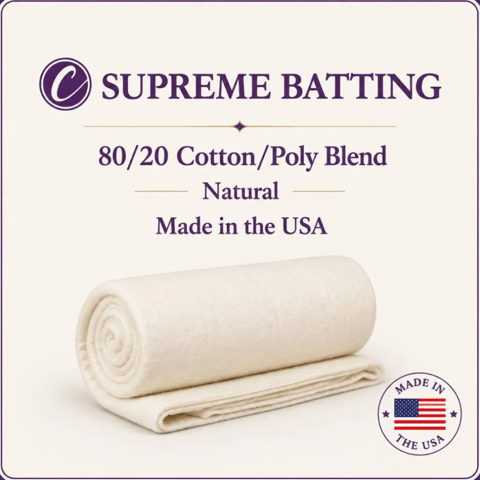 Supreme Batting - 80/20 Cotton/Poly Blend - Queen (93" x 108")