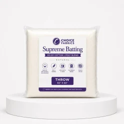 Supreme Batting - 80/20 Cotton/Poly Blend - Throw (60" x 60")