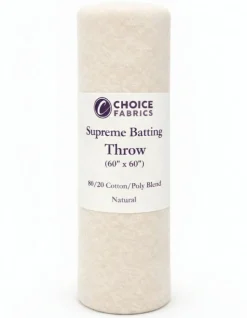 Supreme Batting - 80/20 Cotton/Poly Blend - Throw (60