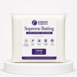 Supreme Batting - 80/20 Cotton/Poly Blend - Twin (72" x 90")
