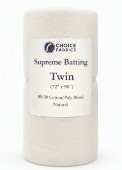 Supreme Batting - 80/20 Cotton/Poly Blend - Twin (72" x 90")