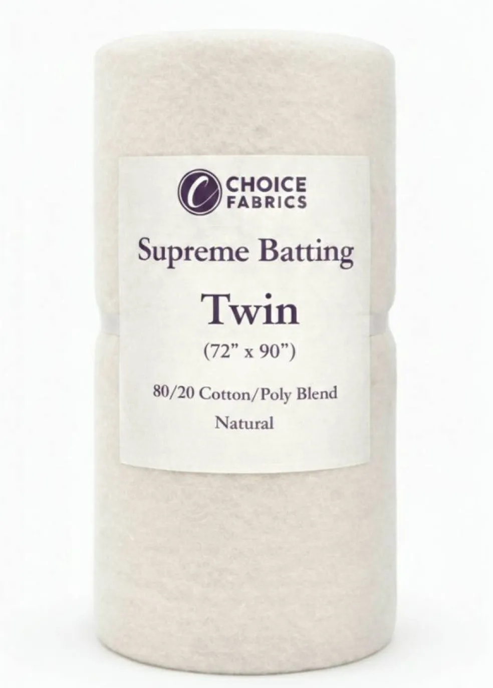 Supreme Batting - 80/20 Cotton/Poly Blend - Twin (72" x 90")