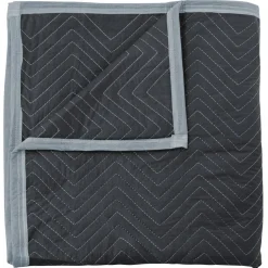 Sure-Max 12 Moving & Packing Blankets - Ultra Thick Pro - 72" x 40" - Professional Quilted Shipping Furniture Pads Black