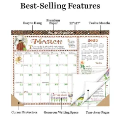 2027 Susan Branch Large Desk Pad Monthly Blotter Calendar