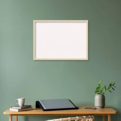 Svelte Wood Framed Corkboard, White Cork