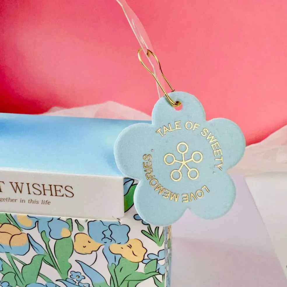 Sweet Degrees Kitchen Purse-Shaped Handbag Favor Box with Decorative Handle and Gift Tag