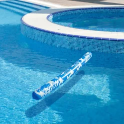 Swim Central 60" Blue and White Inflatable Graffiti Art Swimming Pool Noodle
