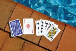 Swim Central Blue Waterproof Swimming Pool Card Deck