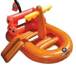 Swim Central 5.3ft. Galleon Raider Inflatable Swimming Pool Pirate Ship Floating Boat Toy
