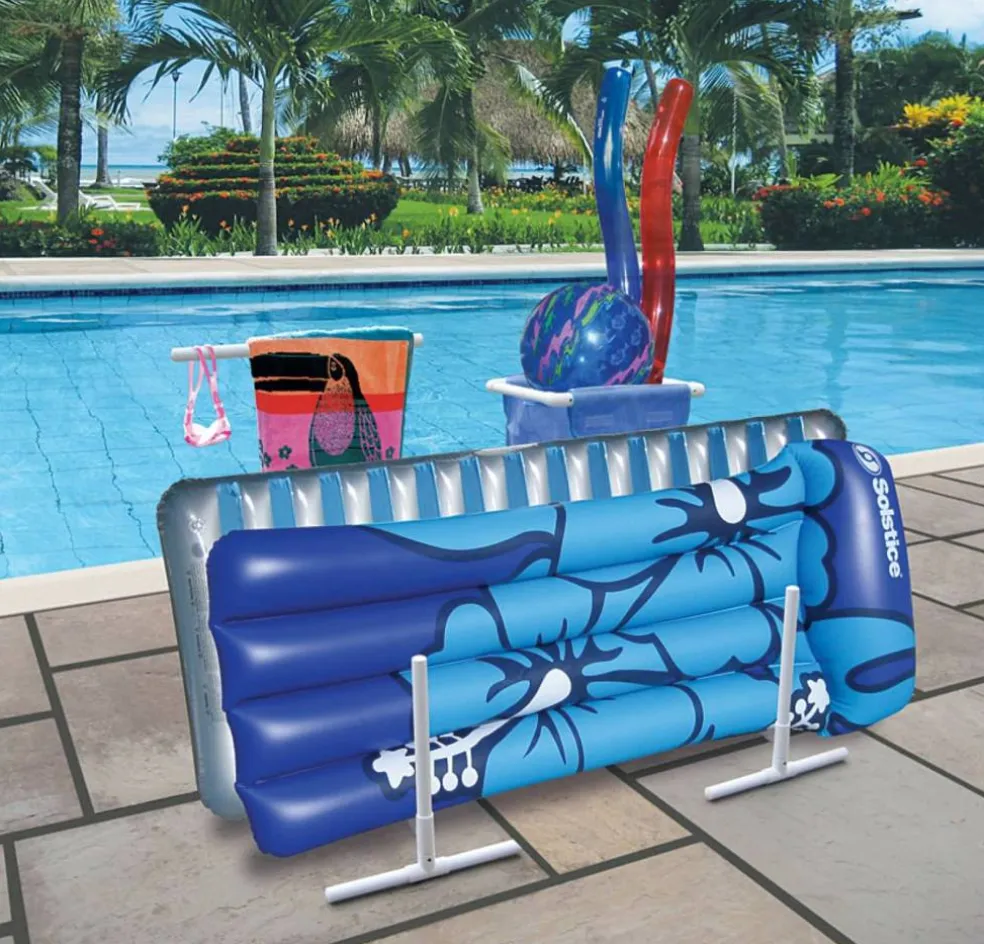 Swim Central 3ft. HydroTools Blue & White Poolside Accessories Organizer