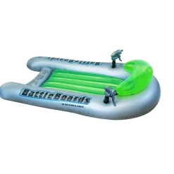 Swim Central 53" Green & Blue Water Sport Inflatable Battle Board Set with Squirt Guns
