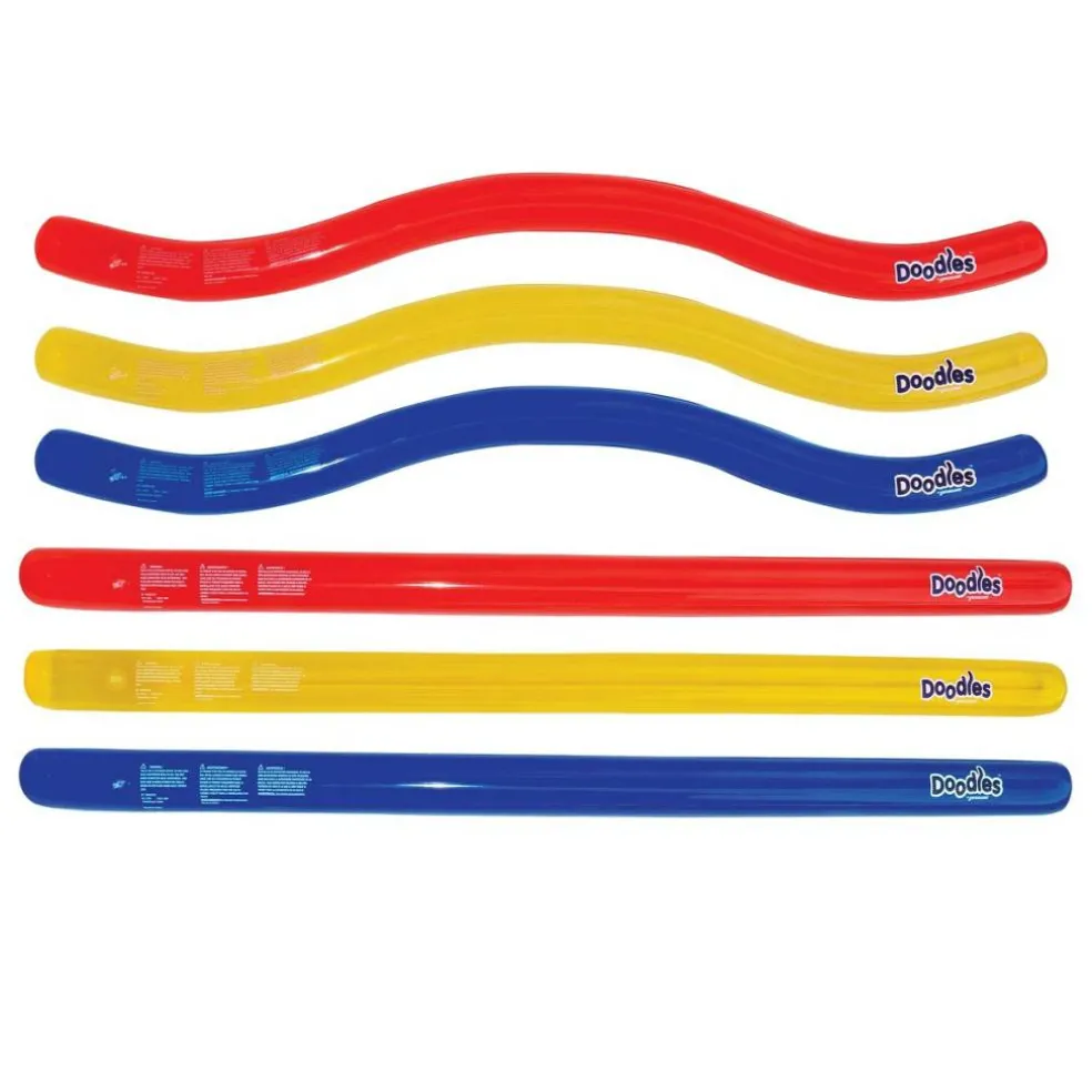 Swim Central Inflatable Swimming Pool Doodles - 72" - Set of 6