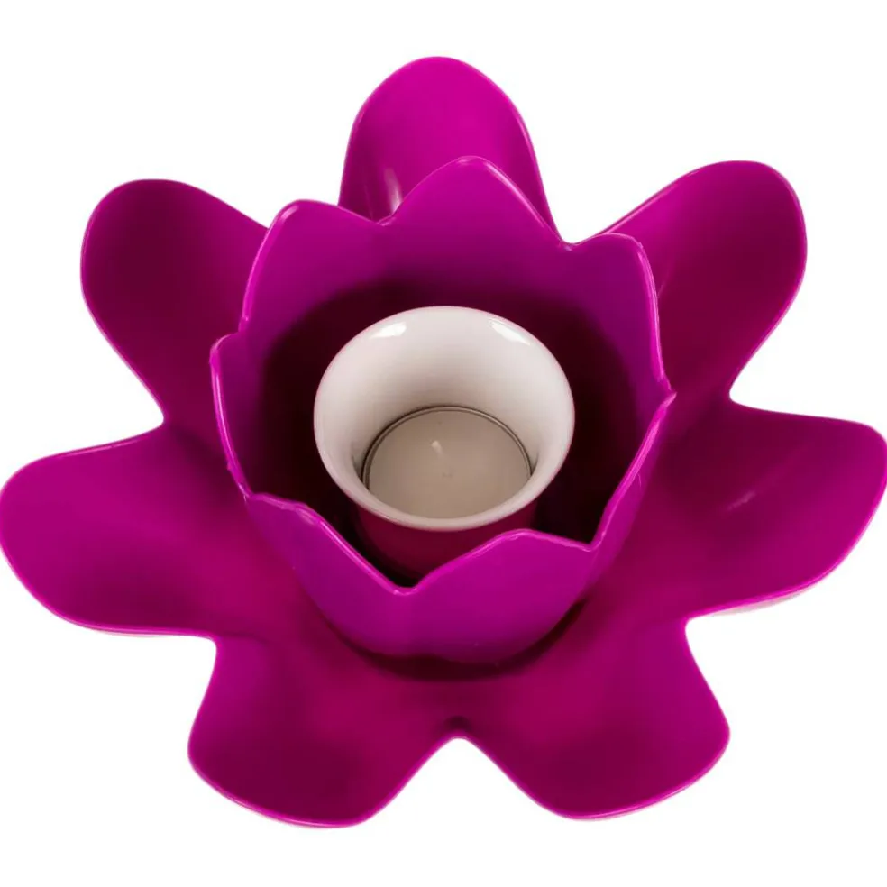 Swim Central 7.5" Magenta Hydro Tools Pool or Spa Floating Flower Candle Light
