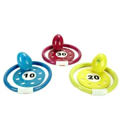 Swim Central Set of 3 Vibrantly Colored Ring, Disc and Turtle Egg Dive Game Combo Pool Toys 5.75"