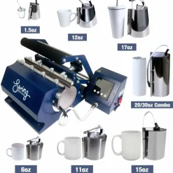 Swing Design 7-in-1 Tumbler Heat Press 20oz/30oz - Navy
