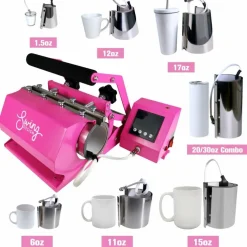 Swing Design 7-in-1 Tumbler Heat Press 20oz/30oz - Pink