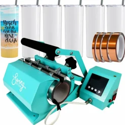 Swing Design 20oz & 30oz Tumbler Heat Press Bundle - Turquoise