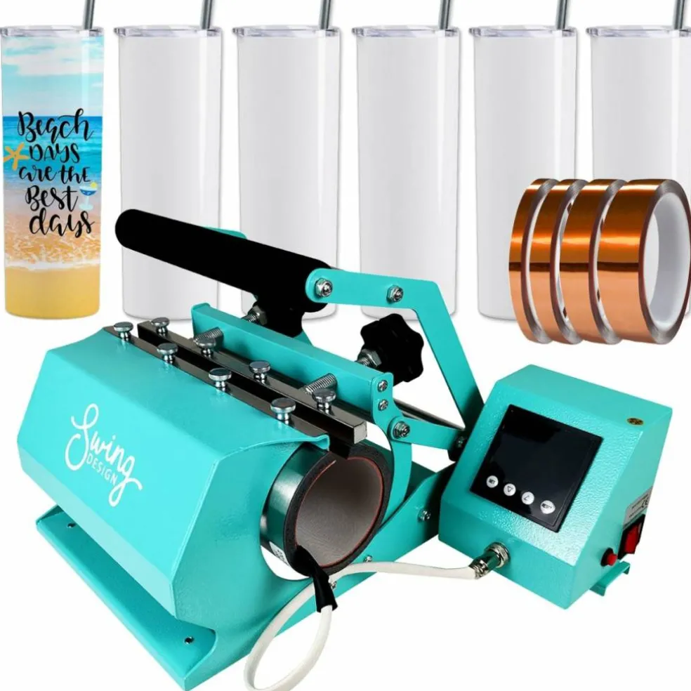 Swing Design 20oz & 30oz Tumbler Heat Press Bundle - Turquoise