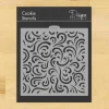 Swirl All Over Pattern Cookie & Craft Stencil | CM127 by Designer Stencils | Cookie Decorating Tools |