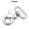 Swivel Hook Nickel Plated Brass Base Side Claw 1.5 Inches Long 1/2 Inch Loop