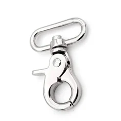 Swivel Hook Nickel Plated Brass Base Side Claw 1.5 Inches Long 1/2 Inch Loop