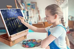 Tabletop Beechwood Art Easel for Painting Canvases Table Easel Stand for Painters Painting by Numbers, Students Beginners Artist Adults