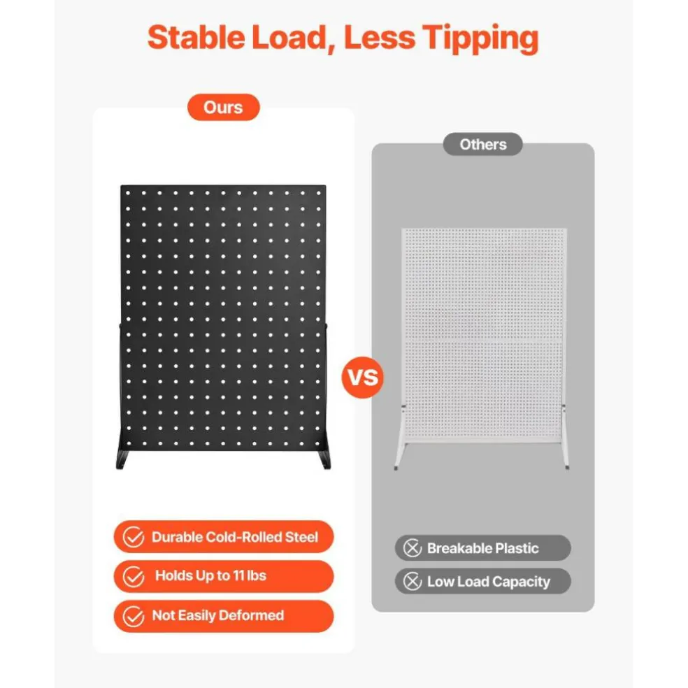 Tabletop Pegboard Stand 4 Pieces with Durable Steel Panels for Displaying Items