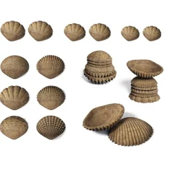Tactile Shells - Eco-Friendly - 36 Pieces, 6 Textures, 3 Sizes - Ages 18m+