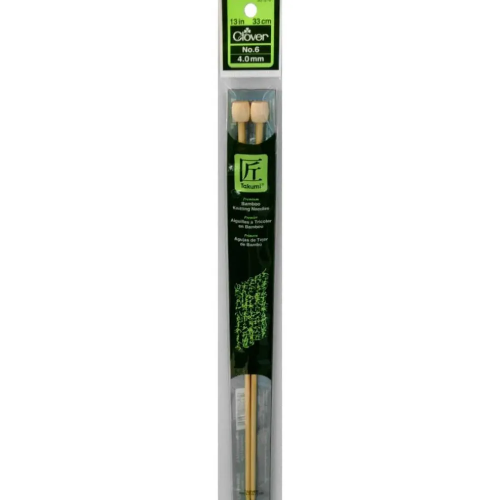 Takumi Bamboo Single Pointed Knitting Needles, 13"