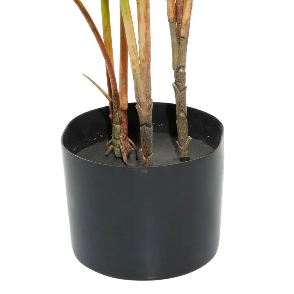 Tall Artificial Anthurium Leaf Plant w Metal Pot for Indoor Decor, 18"