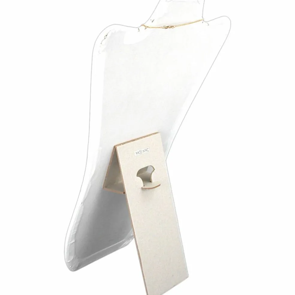 2 Tall Curved Necklace Easel Display Black & White 14"