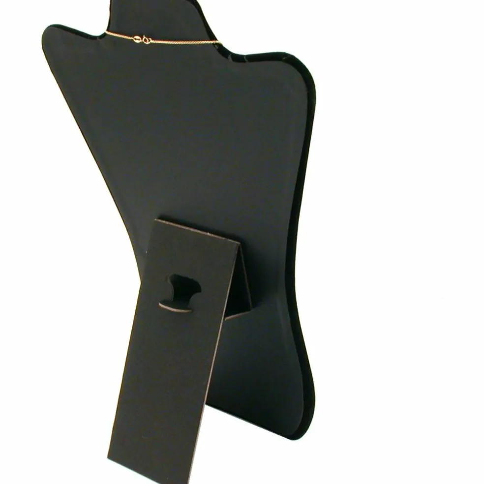 2 Tall Curved Necklace Easel Display Black & White 14"