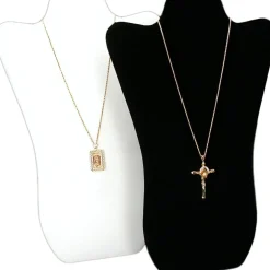 2 Tall Curved Necklace Easel Display Black & White 14