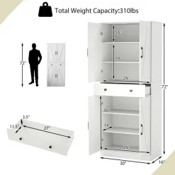 Tall Farmhouse Cabinet 72