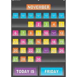Teacher Created Resources Black Calendar Pocket Chart