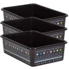 Teacher Created Resources® Chalkboard Brights Large Plastic Storage Bin, 3ct.