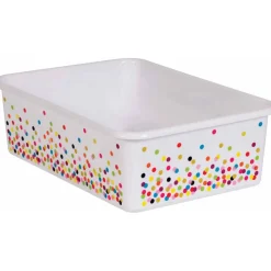Teacher Created Resources Confetti Large Plastic Storage Bin