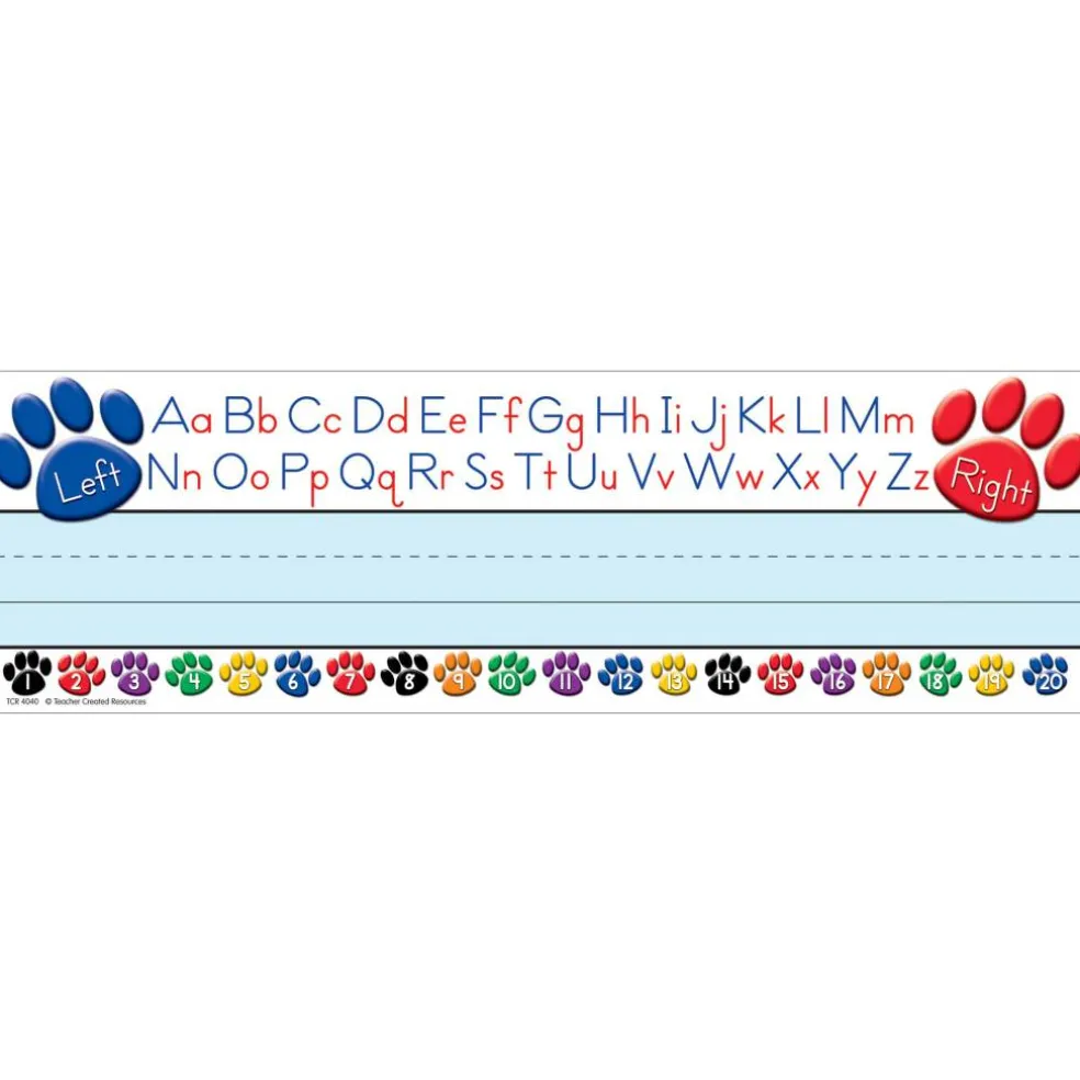 Teacher Created Resources® Colorful Paw Prints Left & Right Alphabet Name Plates, 216ct.