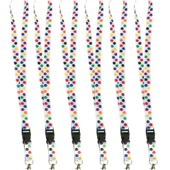 Teacher Created Resources Colorful Paw Print Lanyard, 6ct.
