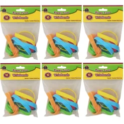 Teacher Created Resources Happy Faces Wristbands, 6 Packs of 10