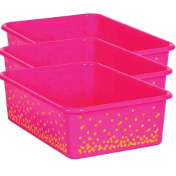 Teacher Created Resources® Large Confetti Plastic Storage Bin, 3ct.
