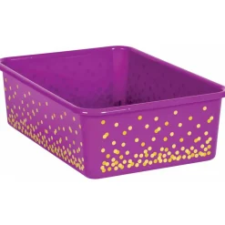 Teacher Created Resources® Large Confetti Plastic Storage Bin, 3ct.