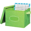 Teacher Created Resources Lime Polka Dots Storage Box