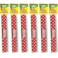 Teacher Created Resources Polka Dots Happy Birthday Slap Bracelets, 6 Packs of 10