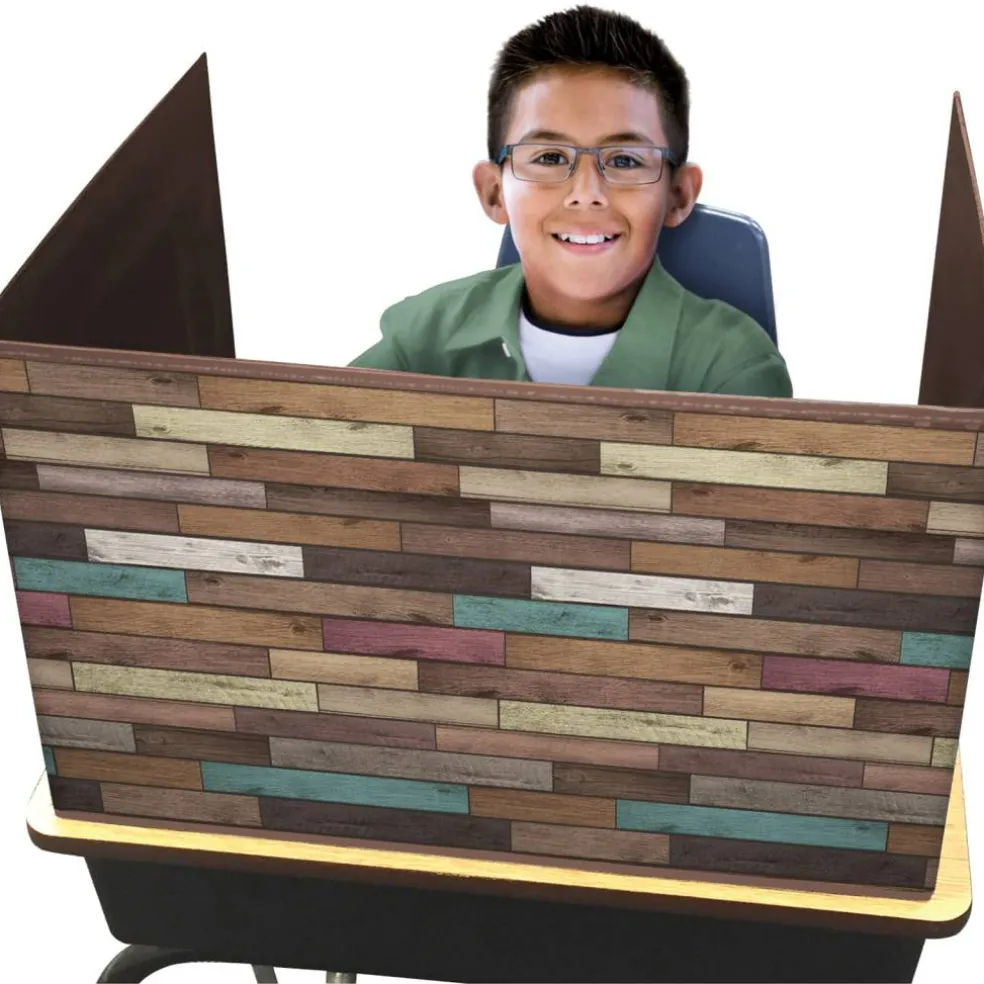 Teacher Created Resources Reclaimed Wood Design Privacy Screen, 2ct.