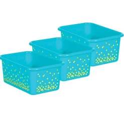 Teacher Created Resources® Small Confetti Plastic Storage Bin, 3ct.