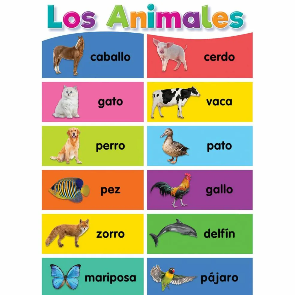 Teacher Created Resources® Spanish Colorful Early Learning Posters Set