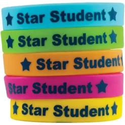 Teacher Created Resources Star Student Wristbands, 6 Packs of 10