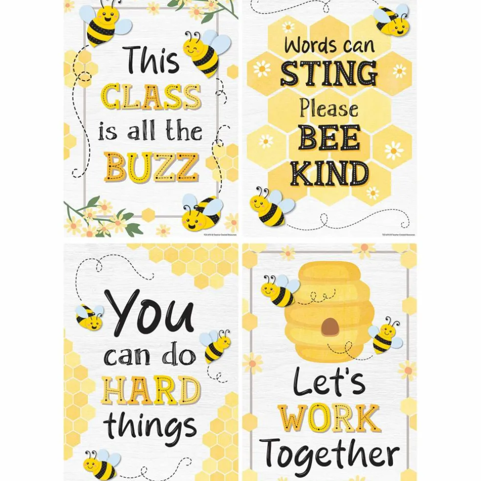 Teacher Created Resources® 11" x 16" Buzzing Bees Positive Saying Small Posters Set