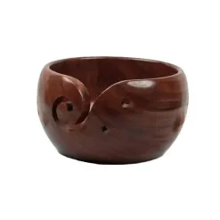 Teak Wood Yarn Bowl by Purple Heart